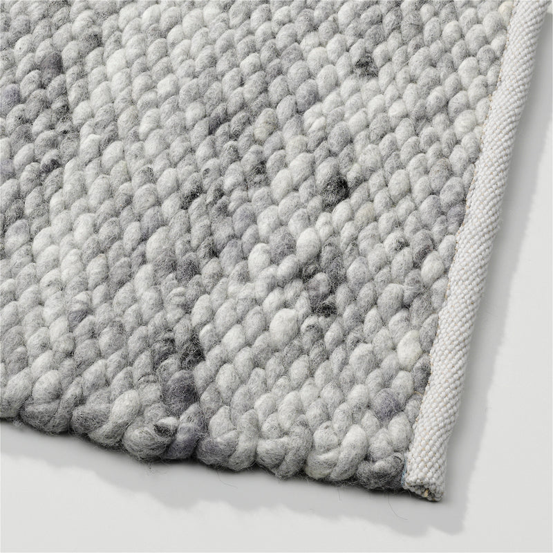 Handgeweven wollen vloerkleed Lisanne Kiezel 433 detail