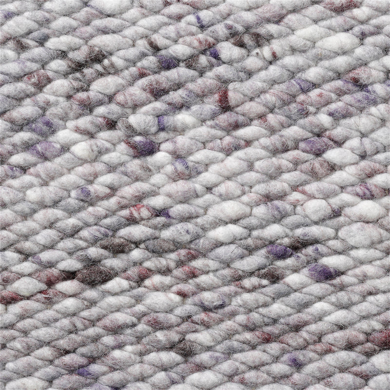 Handgeweven wollen vloerkleed Lisanne Lila 491