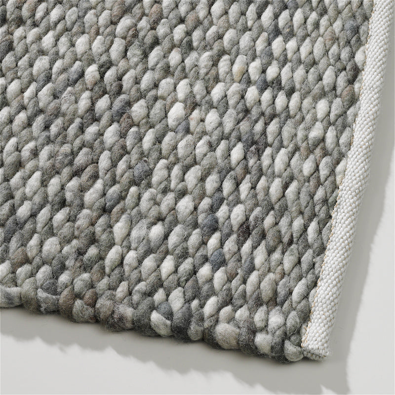 Handgeweven wollen vloerkleed Lisanne Mix Dawn 446 + Olive 448 detail