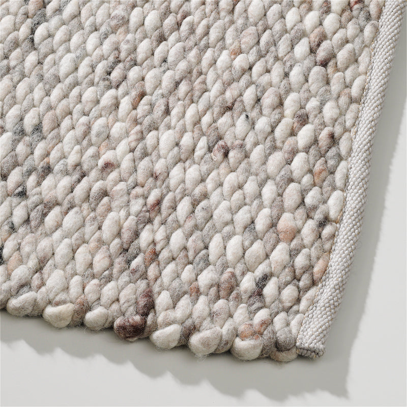 Handgeweven wollen vloerkleed Lisanne Mix Dune 463+Beige Grijs Mix detail