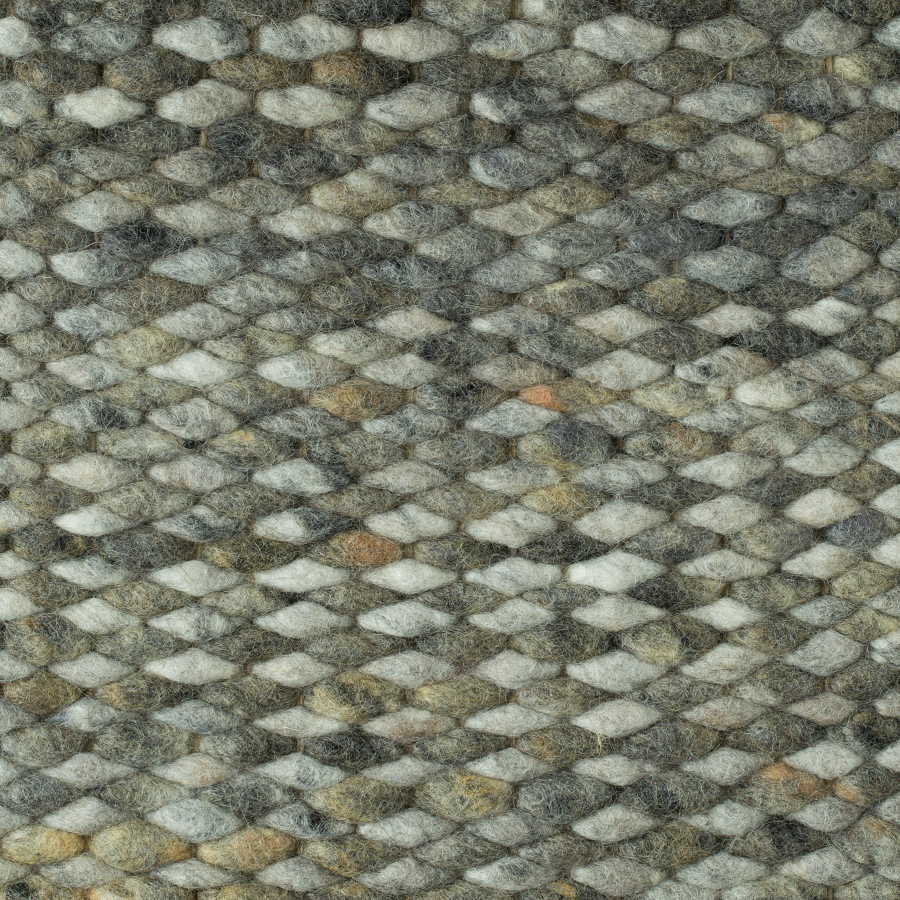 Handgeweven wollen vloerkleed Lisanne Mix Grijs Natural 038+332