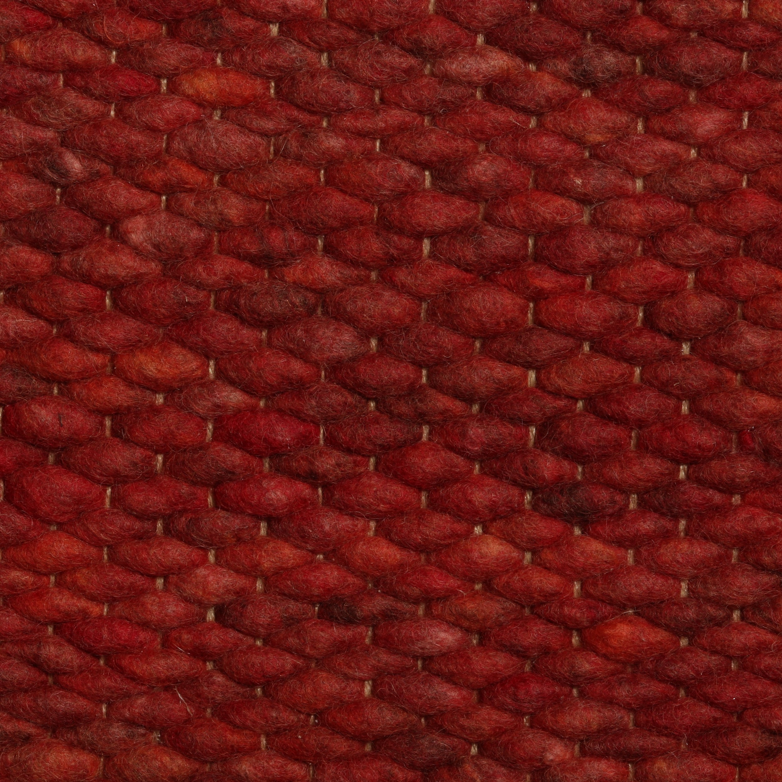 Handgeweven wollen vloerkleed Lisanne Rood 010