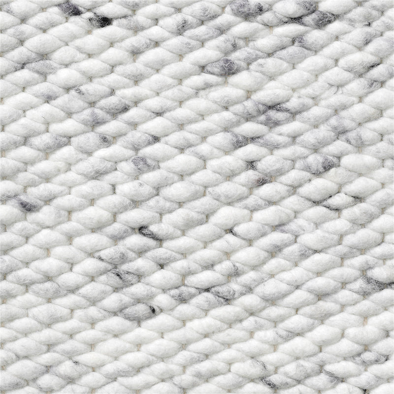 Handgeweven wollen vloerkleed Lisanne Sneeuw 430