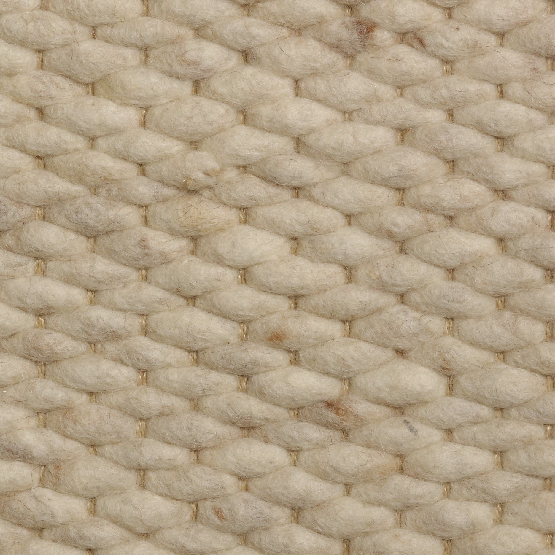 Handgeweven wollen vloerkleed Lisanne gebroken Wit 001