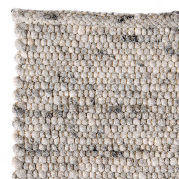 Handgeweven wollen vloerkleed Nanda Grijs 02