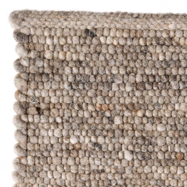 Handgeweven wollen vloerkleed Nanda Grijs Mix 03