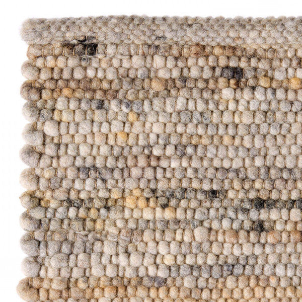 Handgeweven wollen vloerkleed Nanda Oker 09