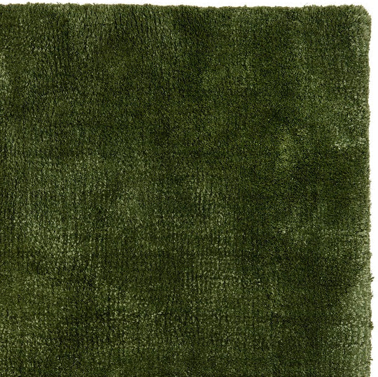 Hoogpolig Glossy Wollen Vloerkleed Viveke Forest Green