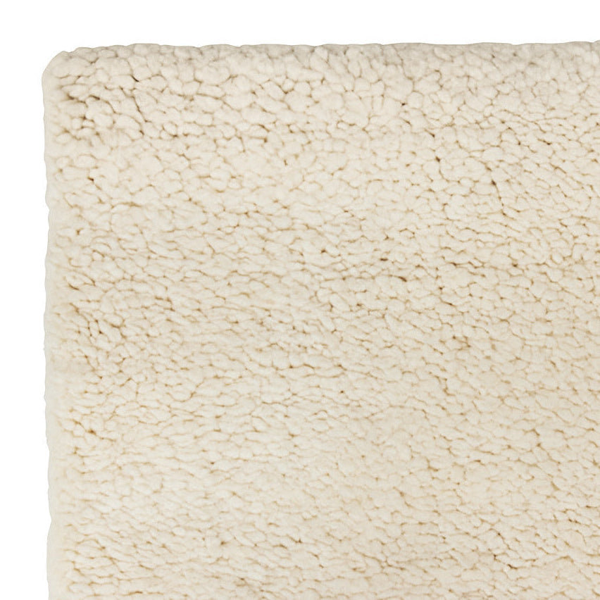 Hoogpolig Handgeweven Wollen Vloerkleed Ellen Offwhite Detail