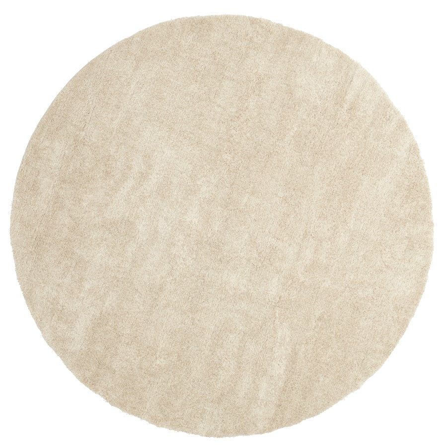 Rond hoogpolig vloerkleed Haya White 11