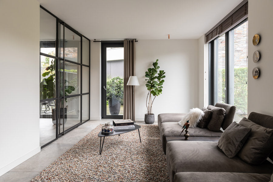 Hoogpolig wollen vloerkleed Steffi Multicolor 04 Interieur