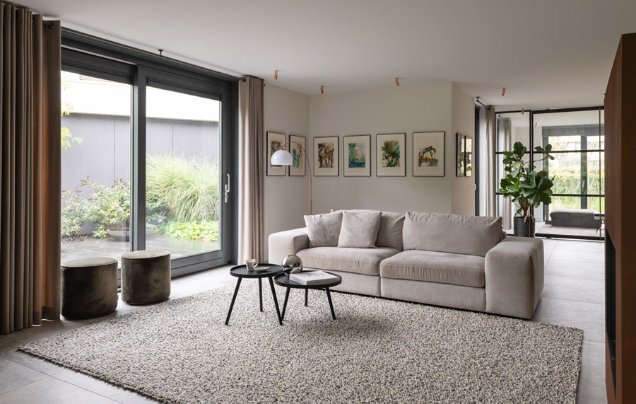 Hoogpolig wollen vloerkleed Steffi Ocean01 interieur