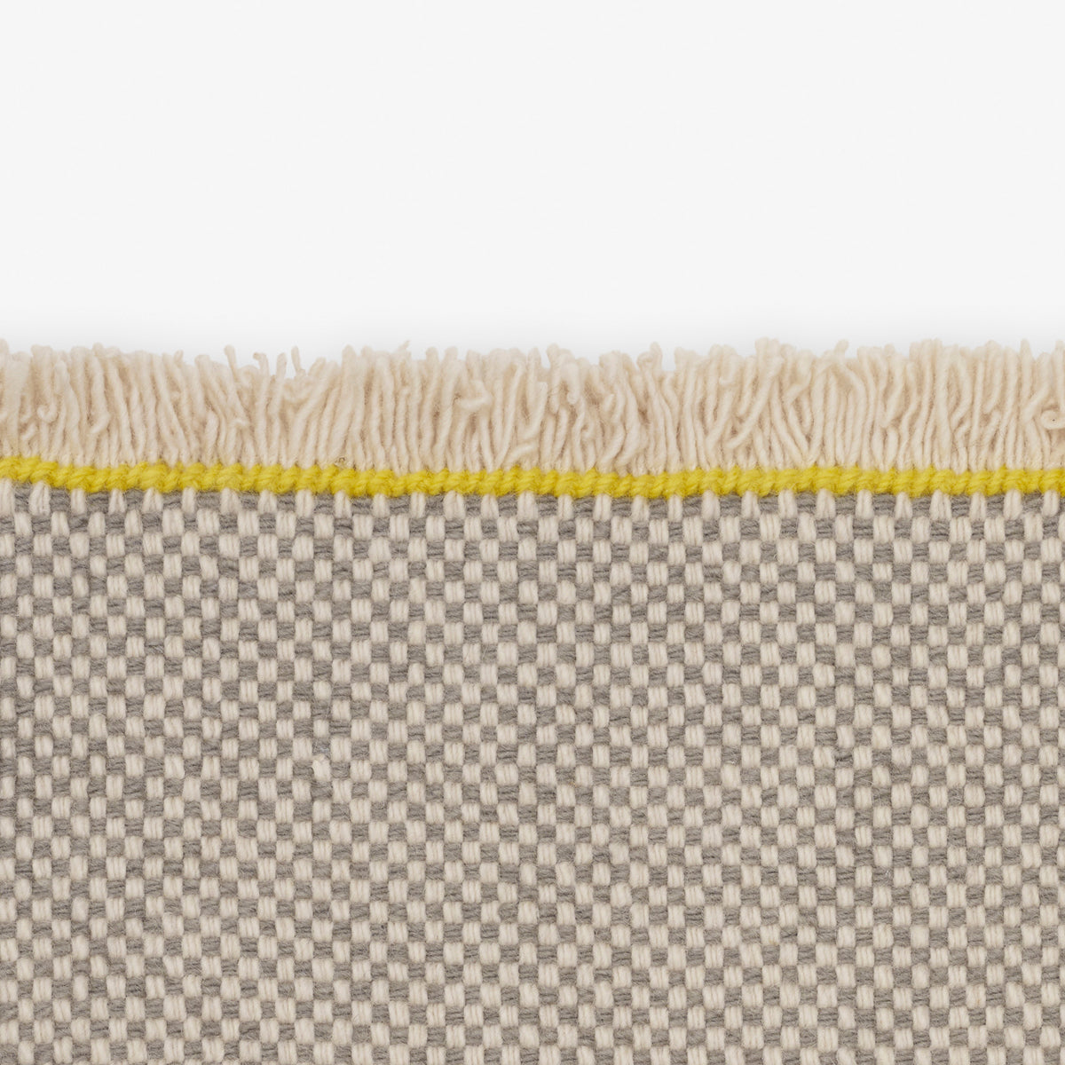 Kvadrat designvloerkleed Duotone Lichtgrijs Geel 0151