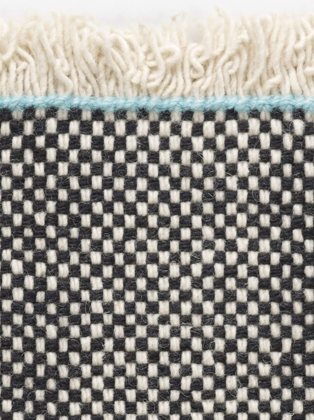 Kvadrat designvloerkleed Duotone in stock Wit Zwart 0191