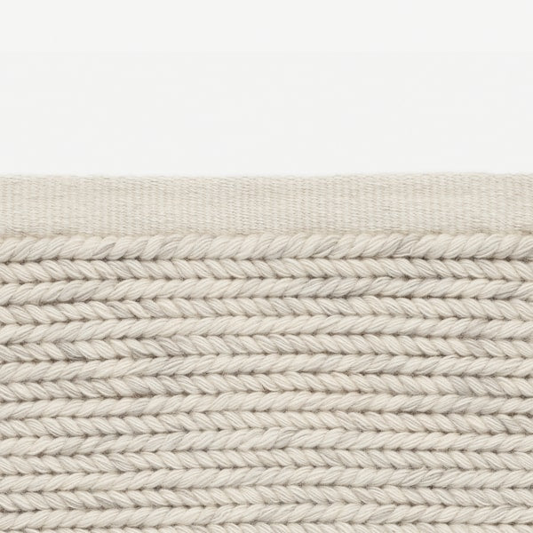 Kvadrat vlakke wollen vloerkleed Aram Offwhite 0111