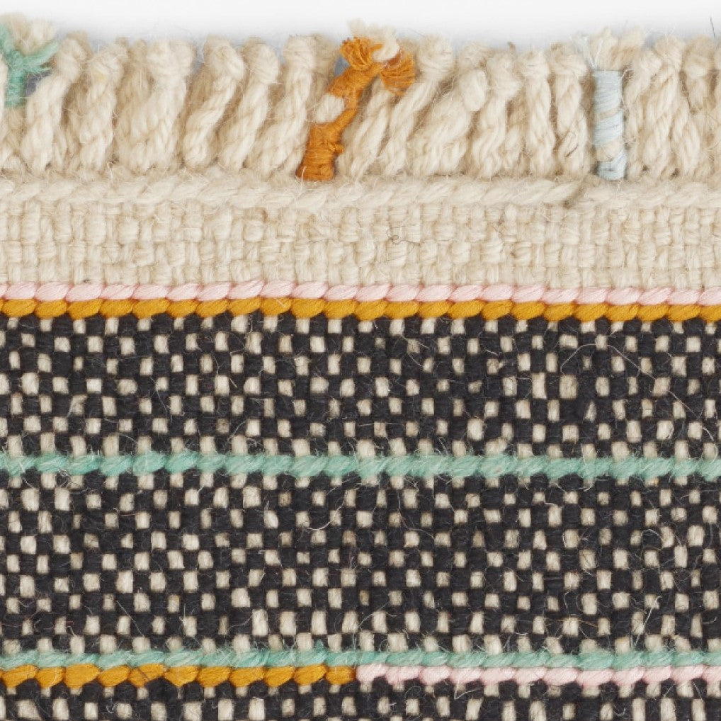 Kvadrat vloerkleed Argali Zwart C0181