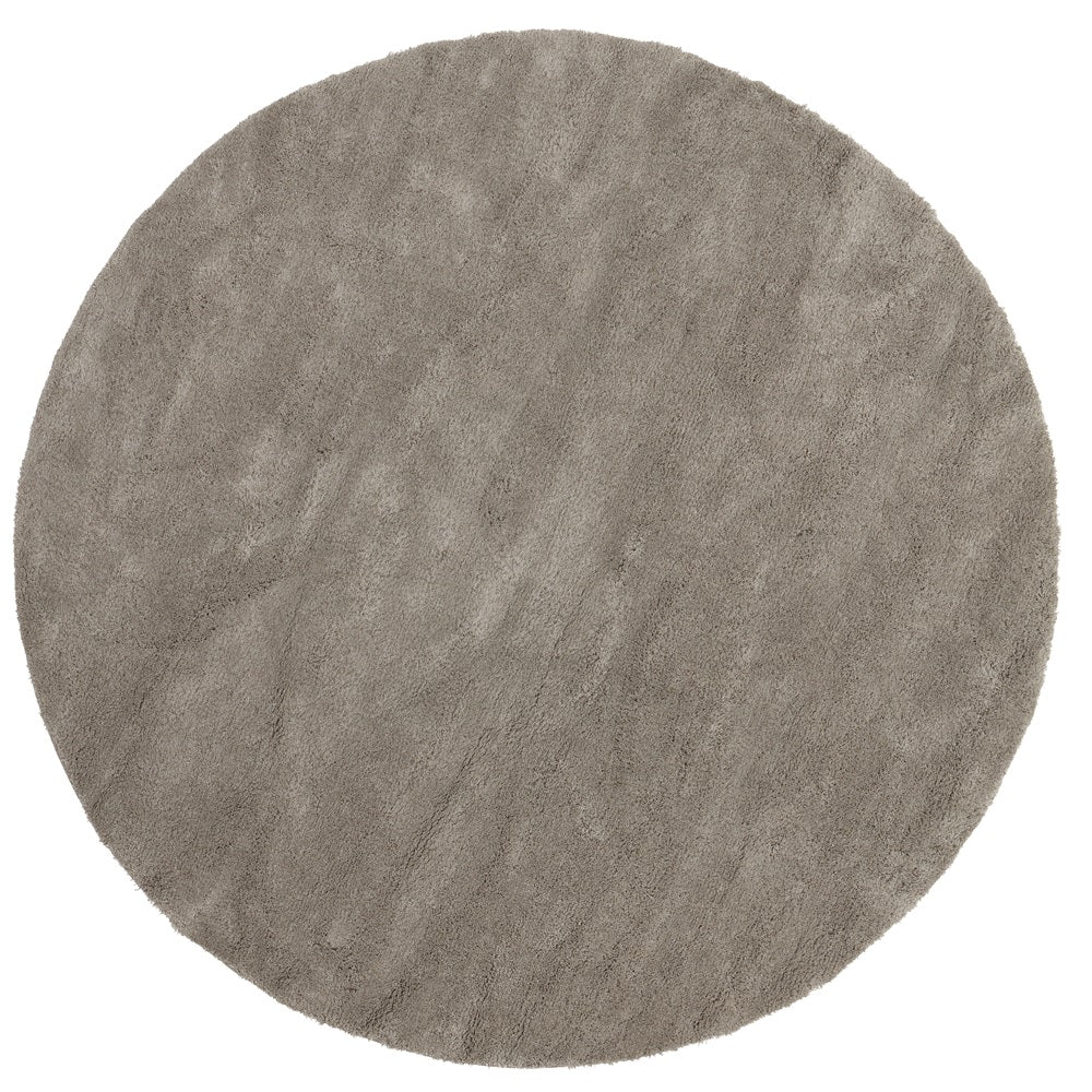Rond Hoogpolig vloerkleed Haya Grey 16