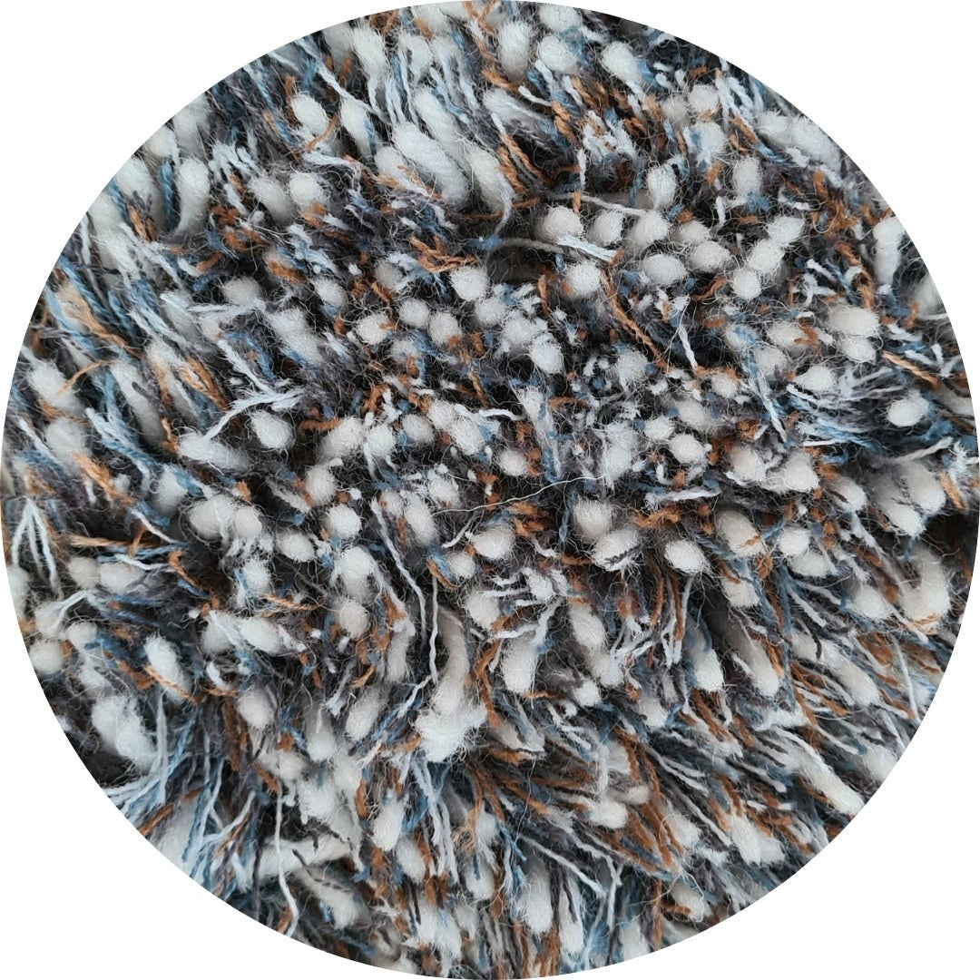 Rond hoogpolig vloerkleed Millenerpoort Eterno 40 Ijsblauw Bruin 2307