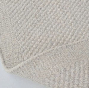 Rond wollen vloerkleed Anna White detail