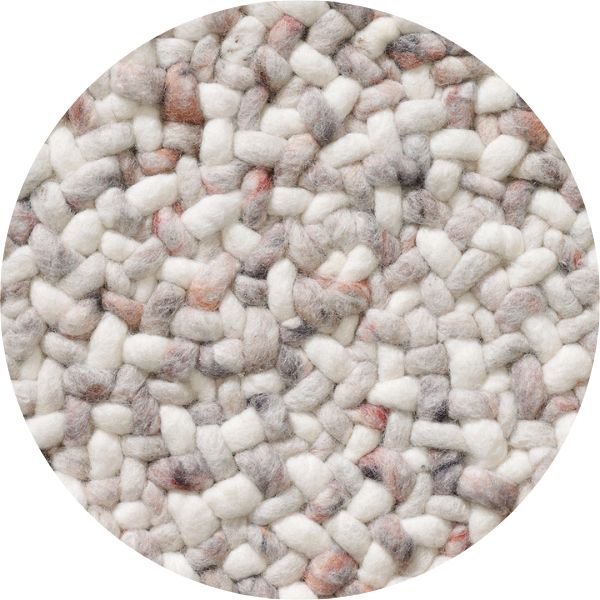 Rond wollen vloerkleed Romee Mix Opal 100+Dune 463+Poeder 472
