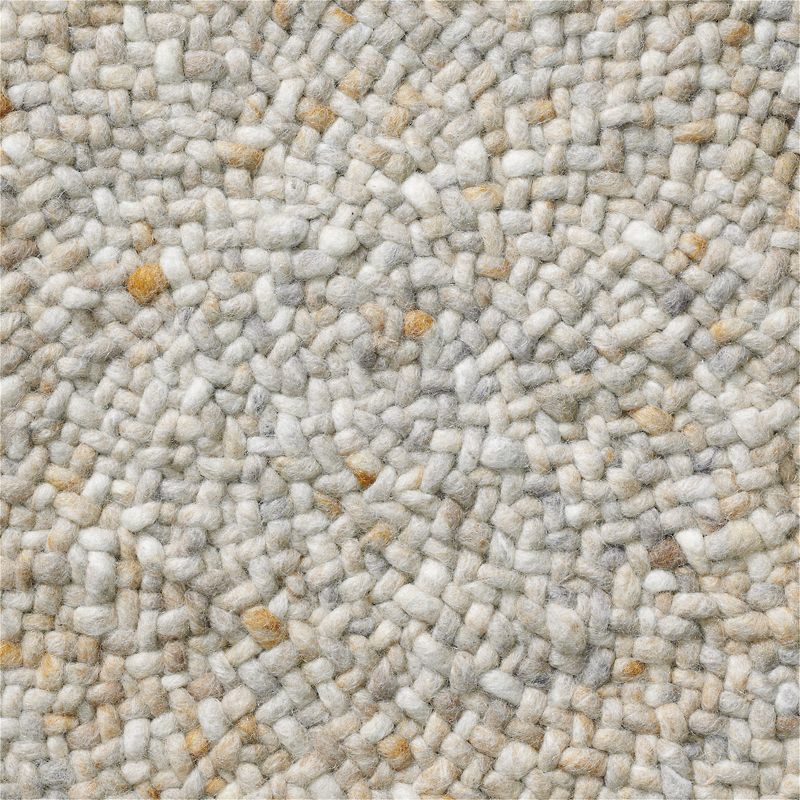 Rond wollen vloerkleed Romee leem 464 detail