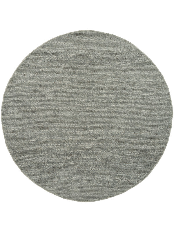 Rond handgeweven wollen vloerkleed Ankie Grey