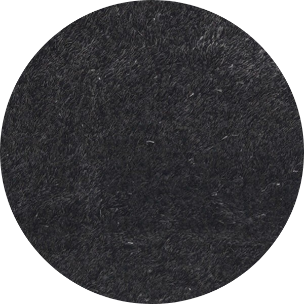Rond hoogpolig kleed Tjitske Houtskool Offwhite black 04