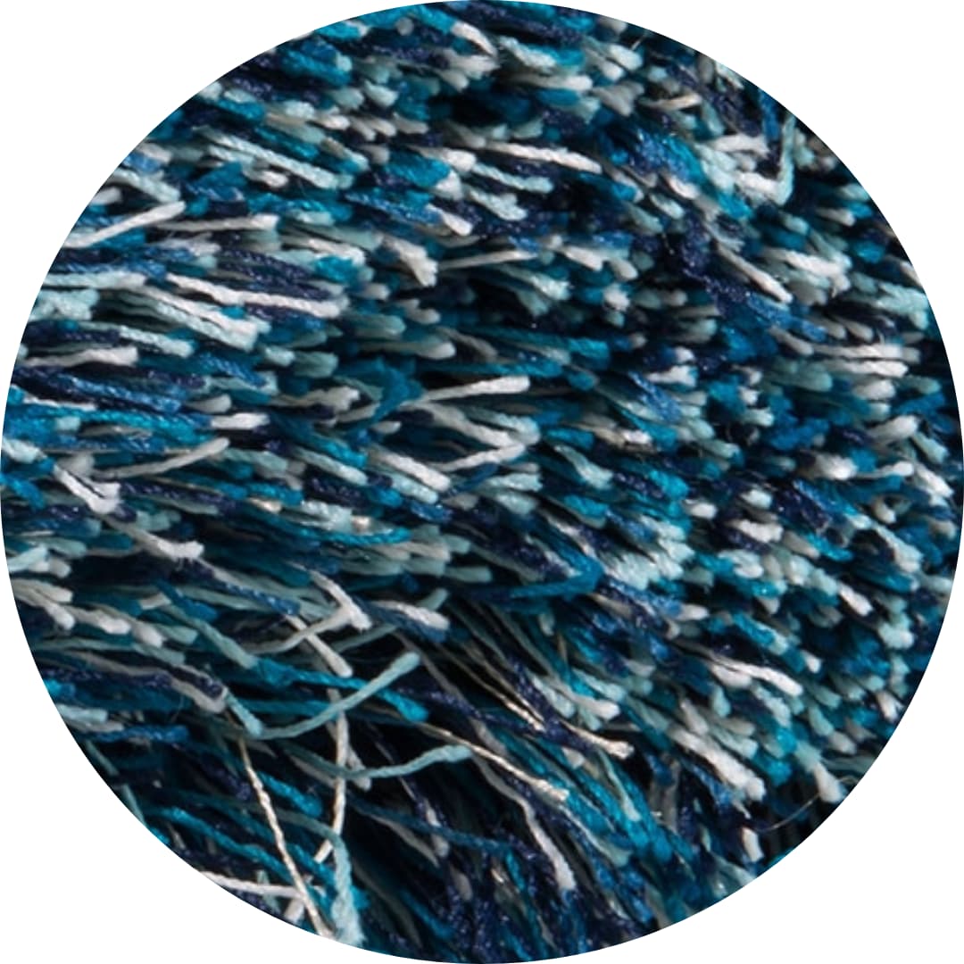 Rond hoogpolig vloerkleed Aliza 45 Jeans