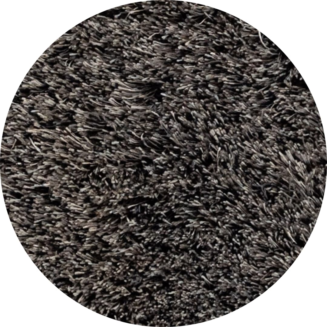Rond hoogpolig vloerkleed Aliza Shades of Grey 32 mix