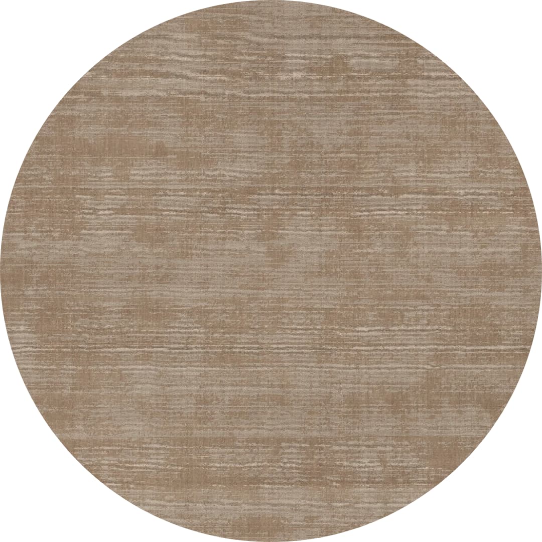 Rond luxe wollen vloerkleed Lot Beige