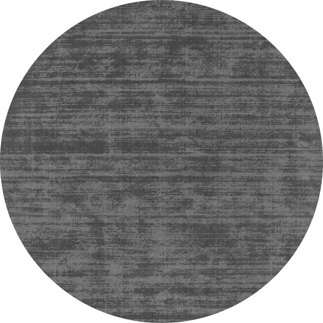 Rond luxe wollen vloerkleed Lot Grijs