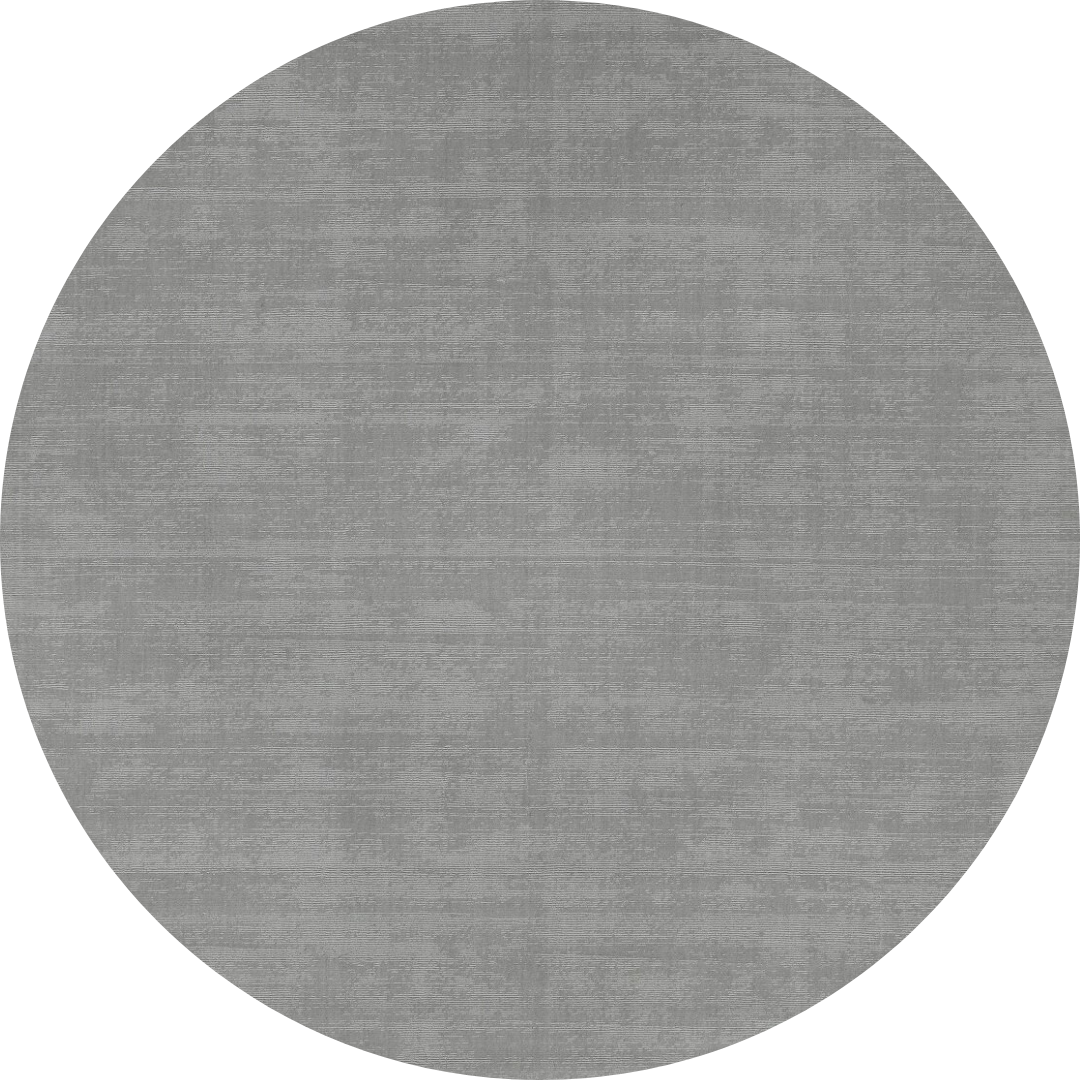Rond luxe wollen vloerkleed Lot lichtgrijs