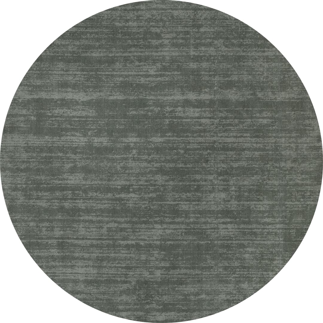 Rond luxe wollen vloerkleed Lot Petrol