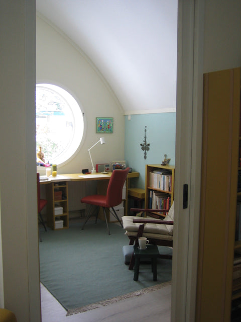 Vlak wollen vloerkleed Robijn interieur