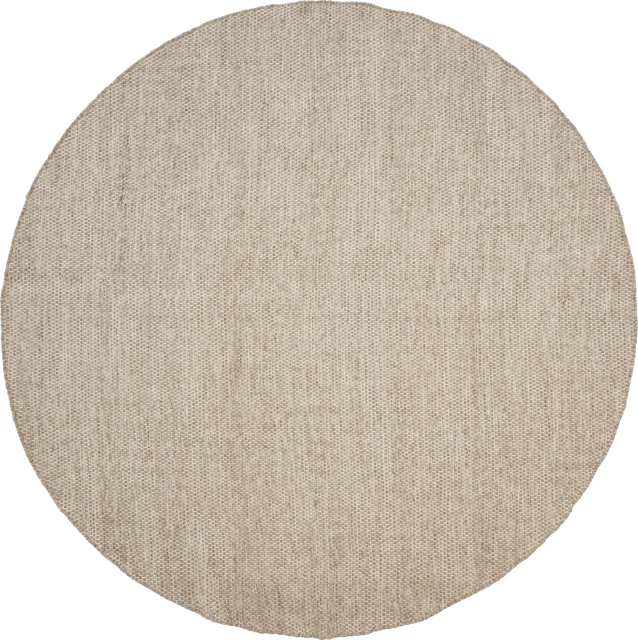 Vlak wollen vloerkleed Anna Rond Light Grey