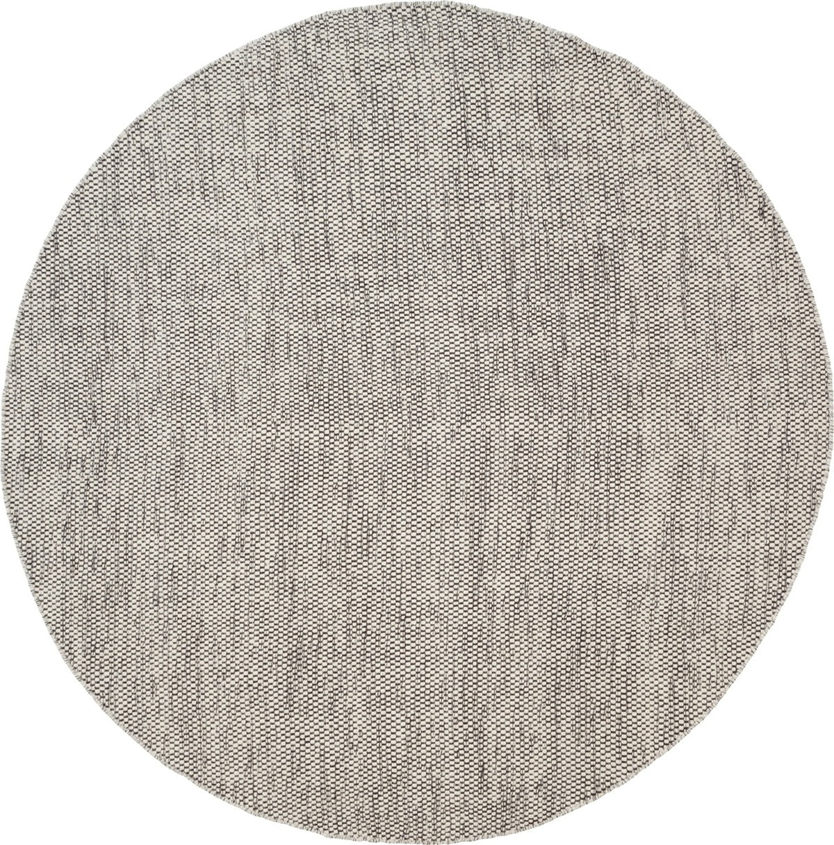 Vlak wollen vloerkleed Anna Rond Mixed