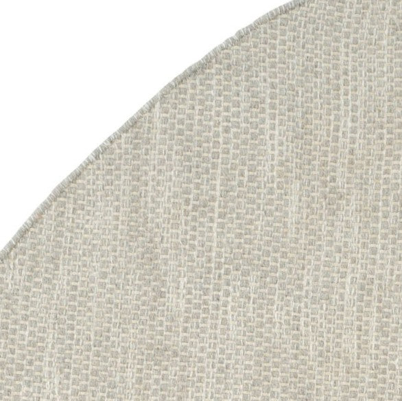 Vlak wollen vloerkleed Anna Rond Steel detail