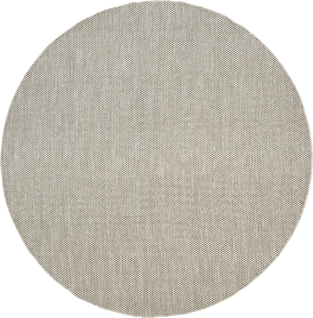 Vlak wollen vloerkleed Anna Rond Taupe