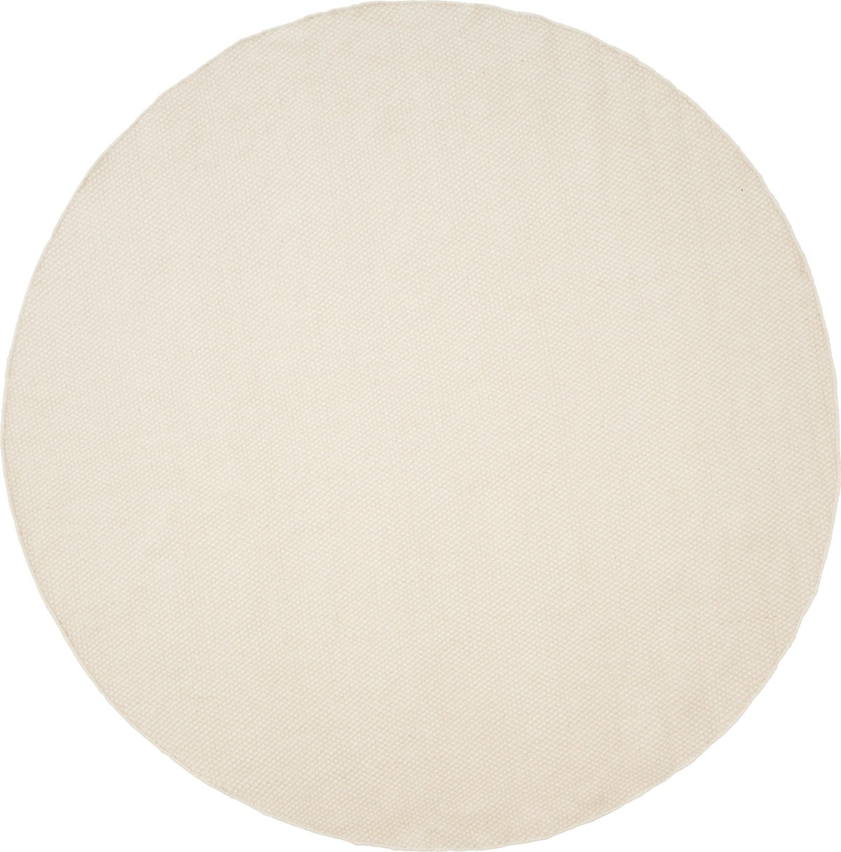 Vlak wollen vloerkleed Anna Rond White