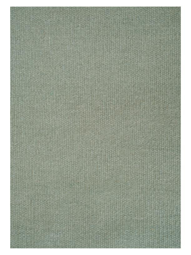 Vlak wollen vloerkleed Robijn Mint
