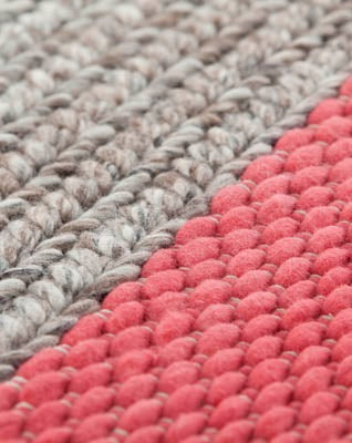 Vloerkleed Gan Rugs Mangas Space Plait Coral detail