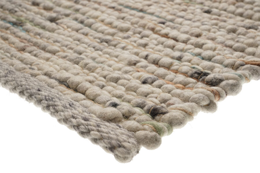 Wollen vloerkleed Greet Lichtgrijs 03 closeup