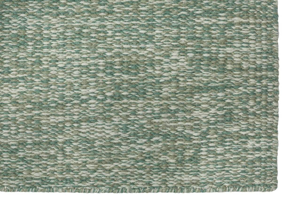 Wollen vloerkleed dun vlak Gise Groen Detail