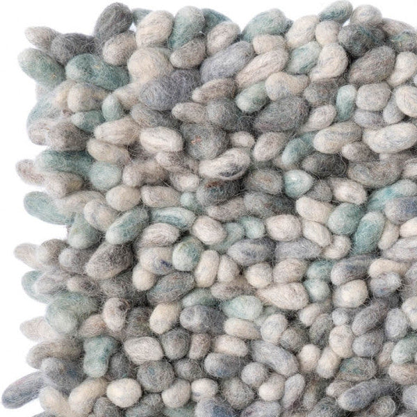 Wollen vloerkleed grof hoogpolig Tatum Mint 03