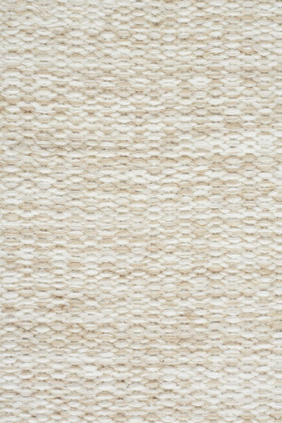 Wollen vloerkleed hip Gise Wit Beige Detail