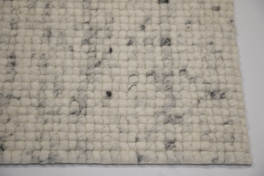 Wollen vloerkleed vlak geknoopt Keet Lichtgrijs 20 closeup