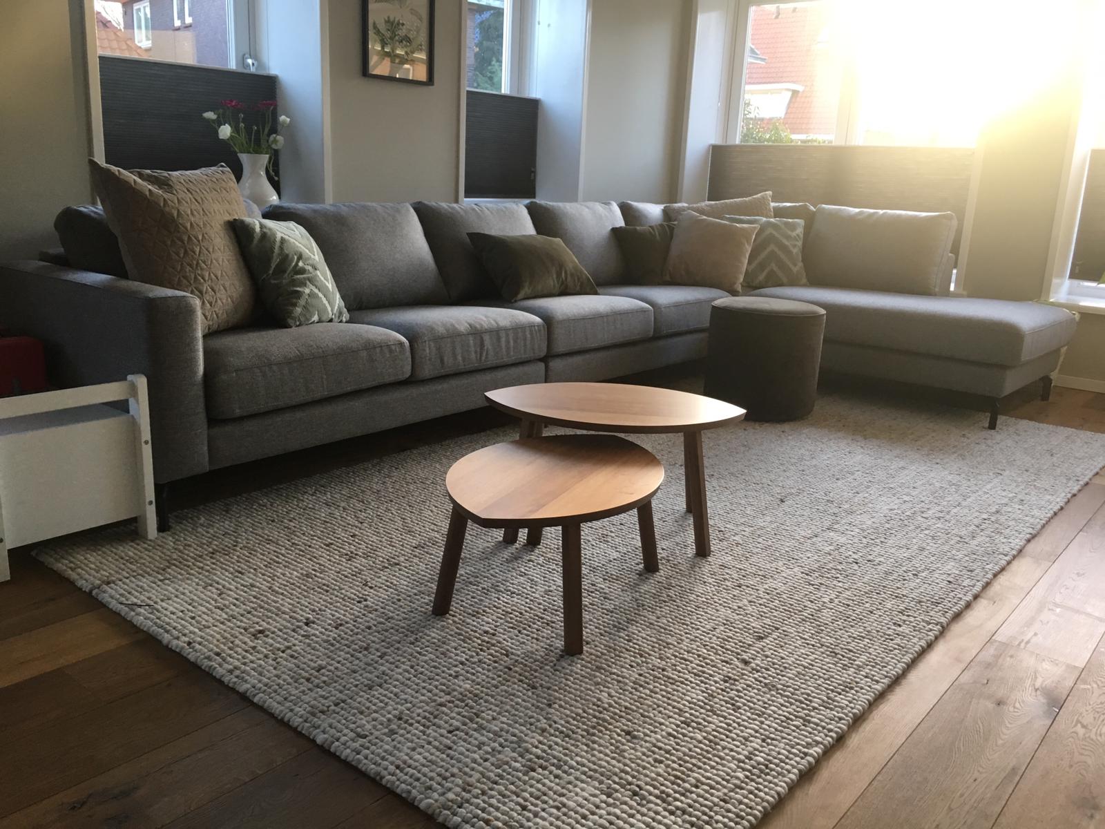 Wollen vloerkleed vlak geknoopt Keet Natural Beige 13 interieur