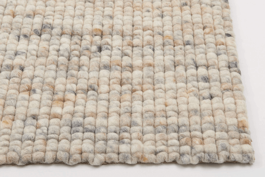 Wollen vloerkleed vlak geknoopt Keet Natural Beige mix 16 closeup