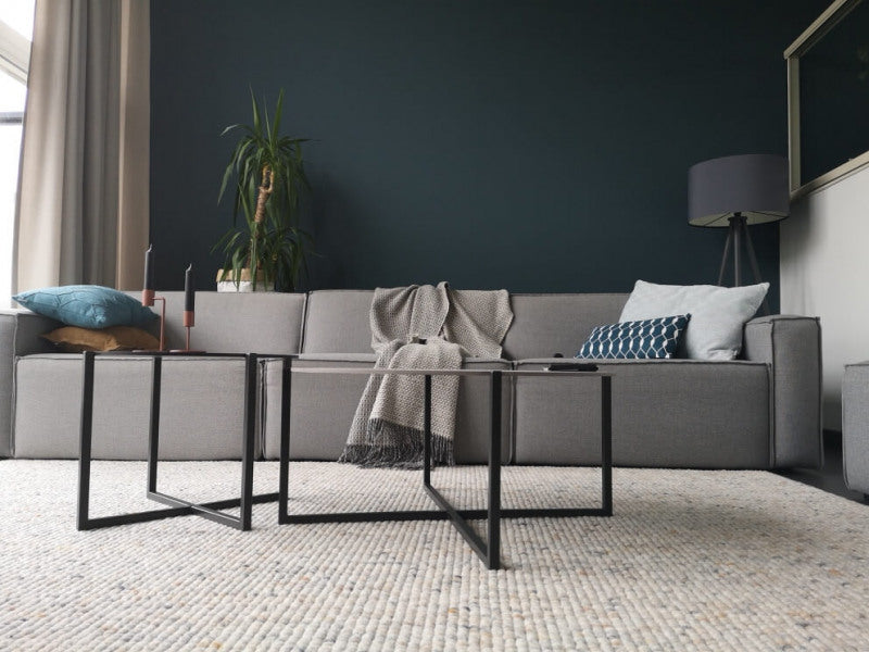 Wollen vloerkleed vlak geknoopt Keet Natural Beige mix 16 interieurfoto