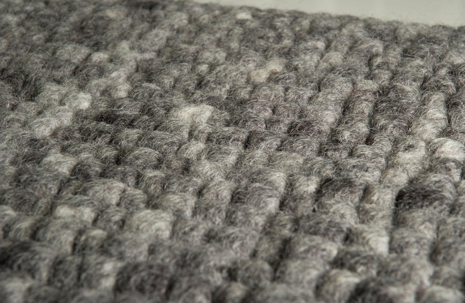 Wollen vloerkleed vlak geknoopt Keet Natural Grijs 21 closeup